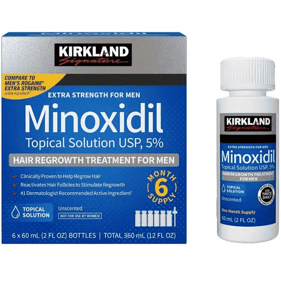 Minoxidil 5% مينوكسيديل كيركلايند لنمو الشعر ، يكفي لمدة 6 أشهر